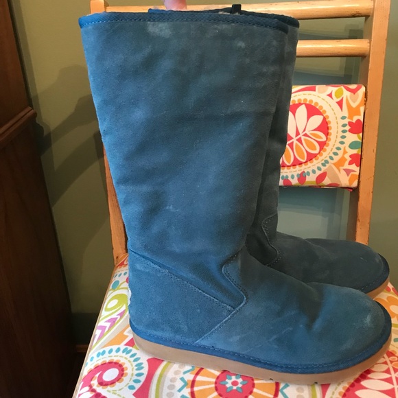 Ugg Size 9 Teal Zip up Tall boots - Picture 5 of 8